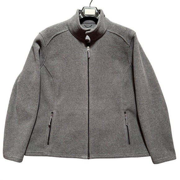 L.L. Bean Jackets & Blazers - LL Bean Polartec Jacket 2X Women's  Gray Fleece Full Zip‎ Jacket Mock Neck